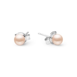 Cercei perle naturale roz piersica 5 mm si argint DiAmanti EFB05-N_P-G (Argint 925‰ 0,5 g.)